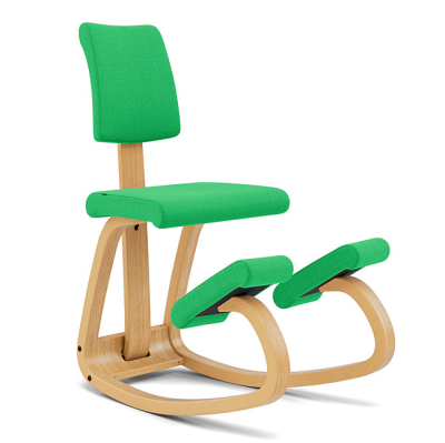 Variable Ergonomic Chair Plus Green, light brown wood Varier