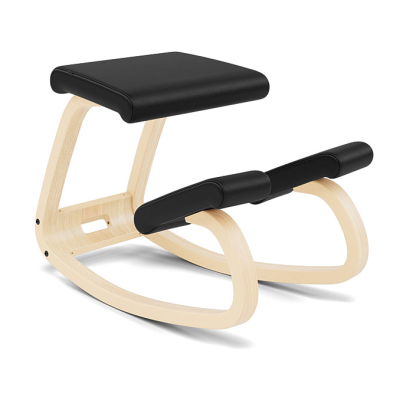 Ergonomic chair VARIABLE BLACK NOIR 31330 NATURAL WOOD Varier