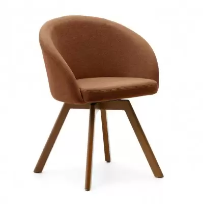 Krzesło obrotowe Marvin brązowe szenil La Forma