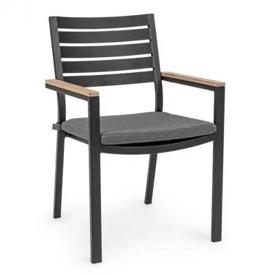 Krzesło ogrodowe Belmar antracytowe Bizzotto