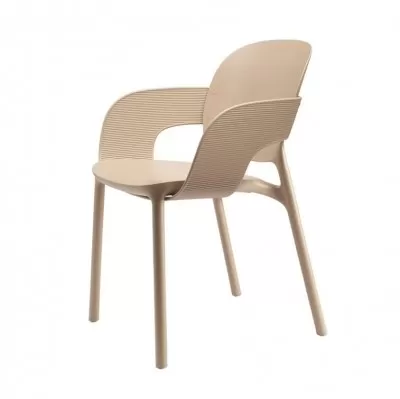 Krzesło ogrodowe Hug z podłokietnikiem gołębi szary Scab Design