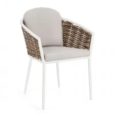 Krzesło ogrodowe Maribela białe Bizzotto