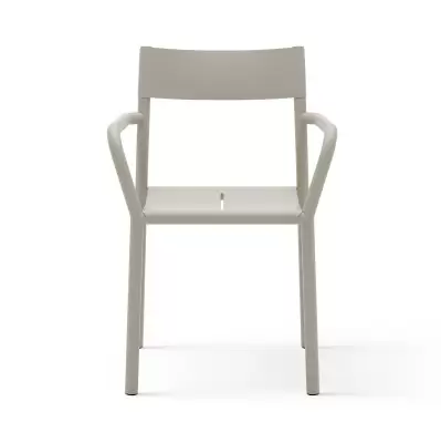 Krzesło ogrodowe May z podłokietnikiem jasnoszare New Works