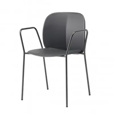 Krzesło ogrodowe Mentha z podłokietnikiem antracytowe Scab Design