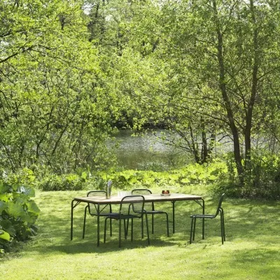 Krzesło ogrodowe Vig ciemnozielone Normann Copenhagen