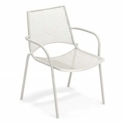 Krzesło Ogrodowe Ala Z Podłokietnikami Białe Emu