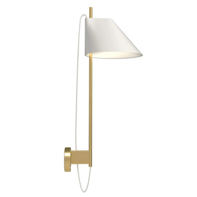 Lampa ścienna Yuh mosiężno-biała Louis Poulsen