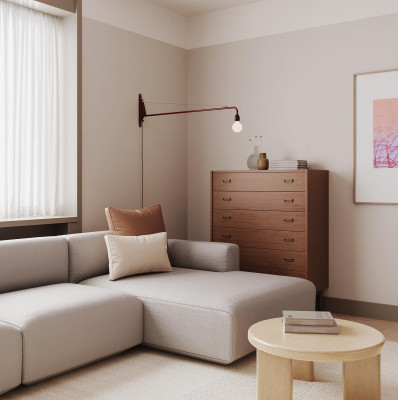 Lampa ścienna Petite Potence czerwona Vitra