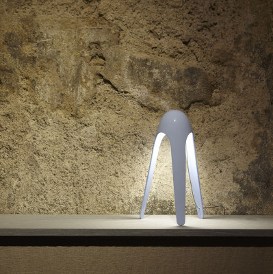 Lampa stołowa Cyborg jasnoniebieska Martinelli Luce