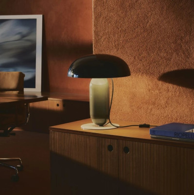 Lampa stołowa Gambosa S czarno-szara Marset