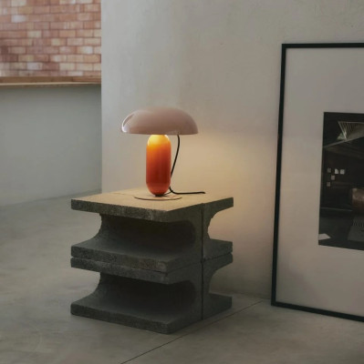 Lampa stołowa Gambosa S różowo-pomarańczowa Marset