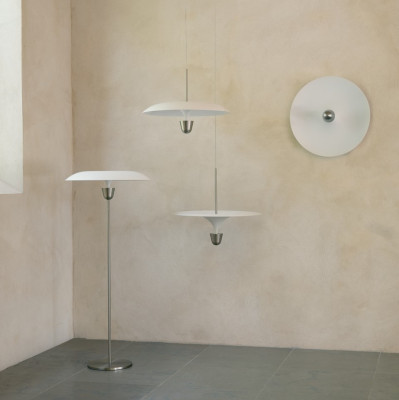 Lampa wisząca Kantarell 55 cm niklowana New Works
