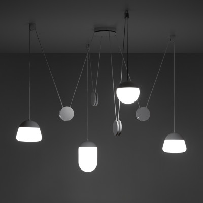 Lampa wisząca Planets 4 opalizowana Brokis