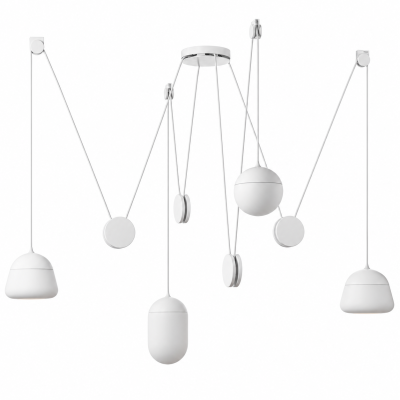Lampa wisząca Planets 4 opalizowana Brokis