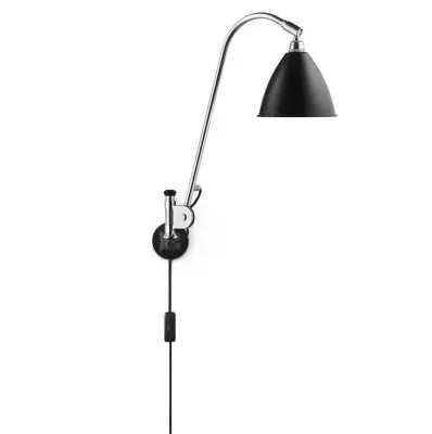 Lampa ścienna Bestlite BL6 stal chromowana czarna matowa Gubi