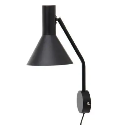 LAMPA ŚCIENNA LYSS CZARNA FRANDSEN