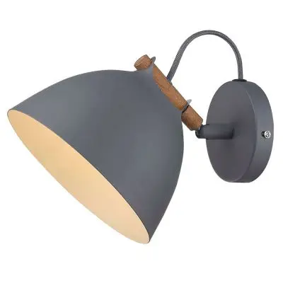 LAMPA ŚCIENNA MONET SZARA