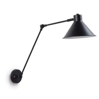 LAMPA ŚCIENNA DIONE CZARNA LA FORMA