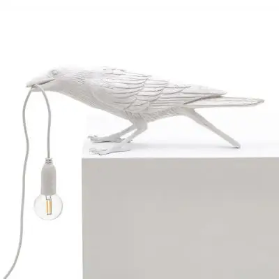 Lampa Stołowa Bird Playing Biała Seletti