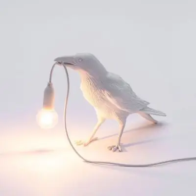 LAMPA STOŁOWA BIRD WAITING BIAŁA SELETTI