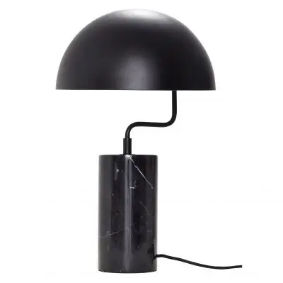 LAMPA STOŁOWA METAL MARBLE CZARNA HUbsch