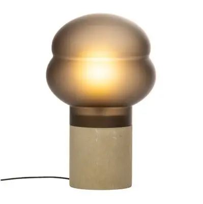 LAMPA STOOWA KUMO WYSOKA PRZYDYMIONA SZARA-TAUPE PULPO