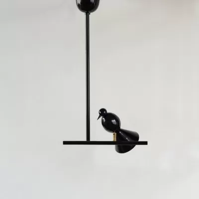 Lampa wisząca Alouette 1 bird czarna Atelier Areti