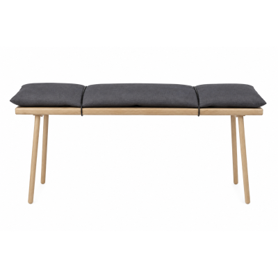 Ławka Georg dąb naturalny-wełniana poduszka Skagerak