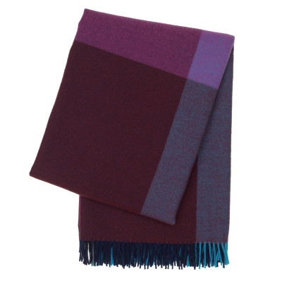 Color Block kostkovaná modrá a vínová Vitra