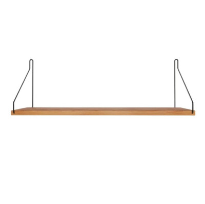 P�ka Single 60 cm naturalny d�b - czarne wsporniki Frama