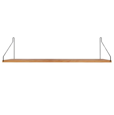 P�ka Single 80 cm naturalny d�b - czarne wsporniki Frama
