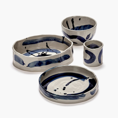 Talíř Sophia 23 cm béžová a modrá Serax