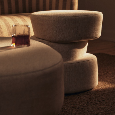 Pufa Plyo 93 cm złamana biel Ferm Living