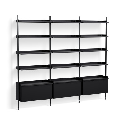 Modulární knihovna mola Systém 123 Black HAY