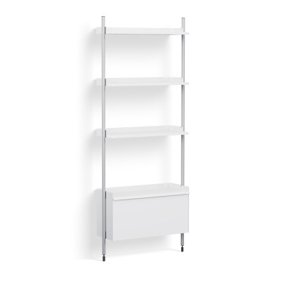 Regał modułowy Pier System 131 biały - anodowane aluminium HAY