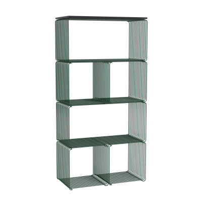 Regał modułowy Panton Wire z półką ciemnozielony Montana