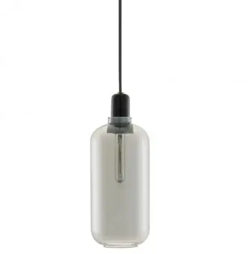 Lampa Wisząca Amp Podłużna Przydymiony Czarny Normann Copenhagen