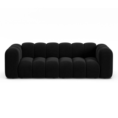 Sofa 3-osobowa Lupine czarny welur Micadoni