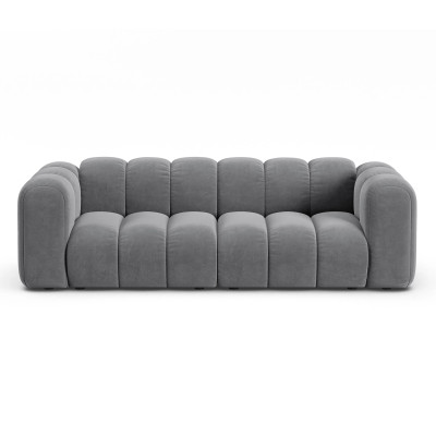 Sofa 3-osobowa Lupine szary welur Micadoni
