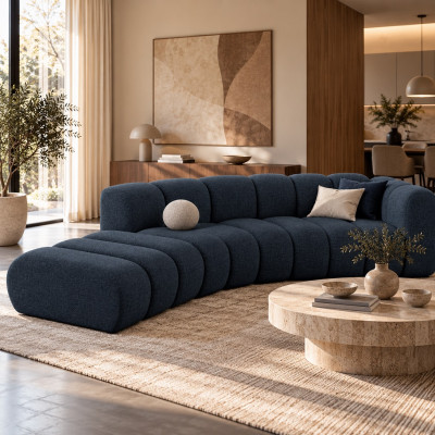 Sofa 5-osobowa Lupine granatowy szenil Micadoni