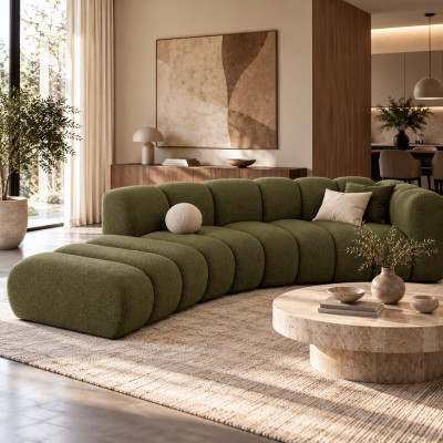 Sofa 5-osobowa Lupine zielony szenil Micadoni