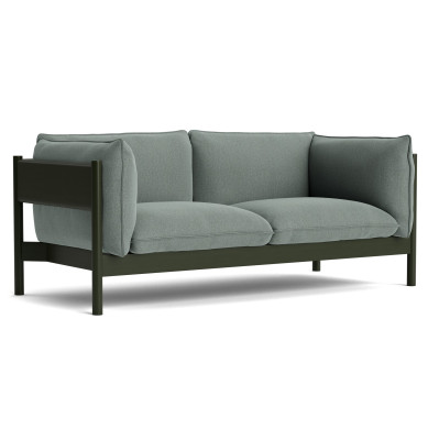 Sofa Arbour 2 os. Re-wool 868 - butelkowozielony lakierowany buk HAY