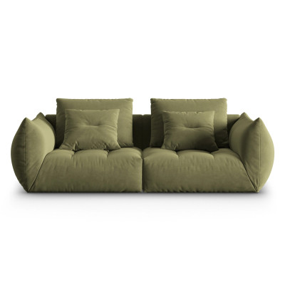 Sofa Bloom 3-osobowa zielony welur Micadoni