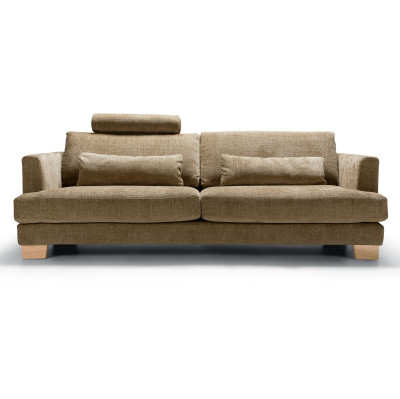 Sofa Brandon z zagłówkiem 3 seat Wildflower Teddy brown Sits