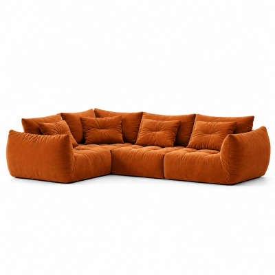 Sofa naro�na Bloom terakotowy welur Micadoni
