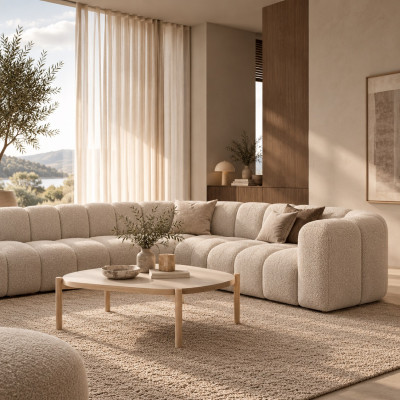 Sofa narożnikowa Lupine beżowa Micadoni