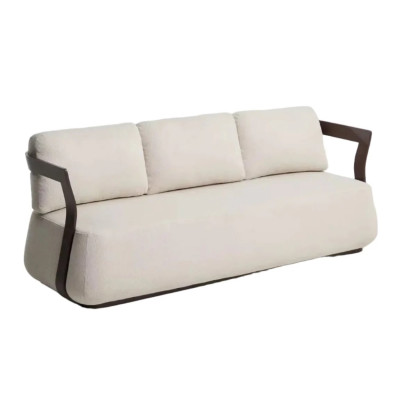 Sofa ogrodowa Tamaris 3 osobowa brązowa Kave Home