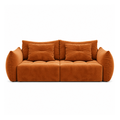 Sofa z funkcj� spania Bloom terakotowy welur Micadoni