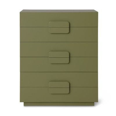 Spacious chest of drawers with drawers green HKliving