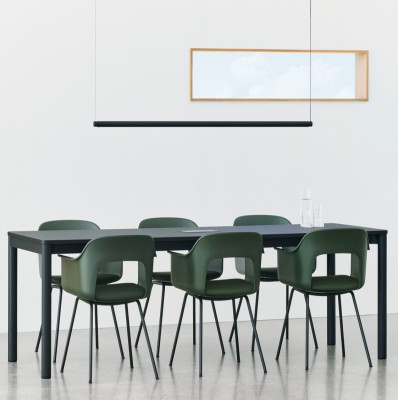 Stół Annex Flush 200 cm ciemnoszare linoleum HAY